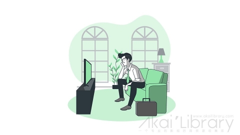 图片素材 在家宅着居家隔离线条扁平场景