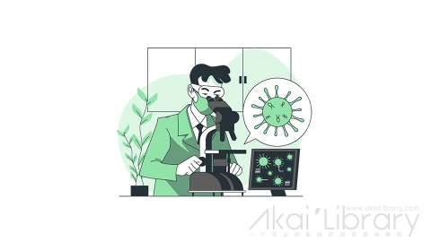 图片素材 病毒细菌疾病线条扁平场景
