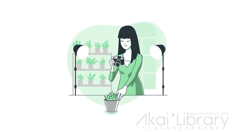 图片素材 摄影师拍照拍摄线条扁平场景