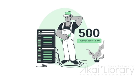 图片素材 500内部服务器错误线条扁平场景