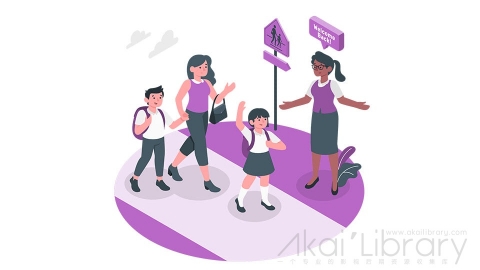 图片素材 小学生上学出门返校开学等距立体场景