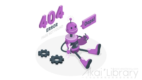 图片素材 机器人损坏404错误页面等距立体场景