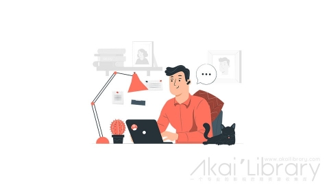 图片素材 在家远程办公插画扁平场景