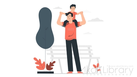 图片素材 亲子活动家庭教育插画扁平场景