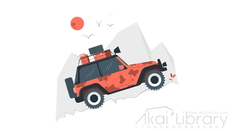 图片素材 越野车拉力赛插画扁平场景