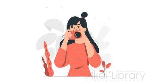 图片素材 摄影师拍照拍摄插画扁平场景