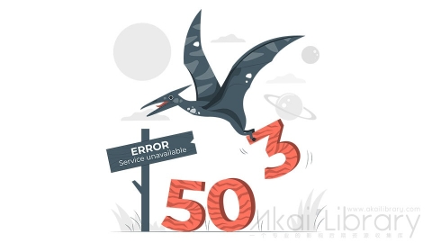 图片素材 503网页错误服务不可用插画扁平场景