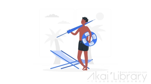 图片素材 海滩海边度假旅游插画扁平场景