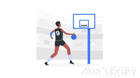 图片素材 打篮球比赛插画扁平场景