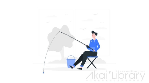 图片素材 钓鱼插画扁平场景