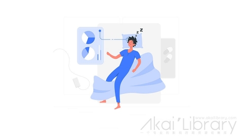 图片素材 睡眠分析解梦插画扁平场景