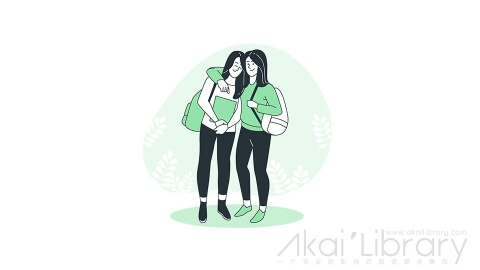 图片素材 朋友友谊友情闺蜜亲密线条扁平场景