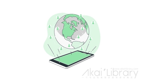 图片素材 网络世界全球连通连接线条扁平场景