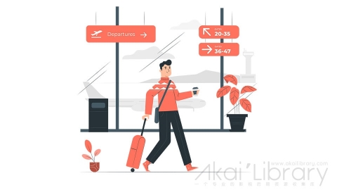 图片素材 机场出行航班出行旅行插画扁平场景