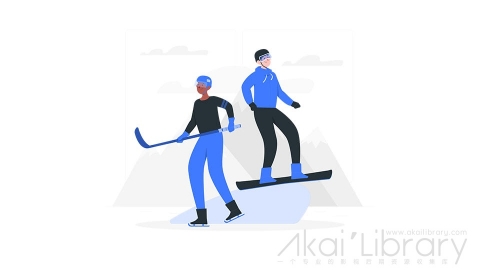 图片素材 冬奥会冬季项目滑雪插画扁平场景