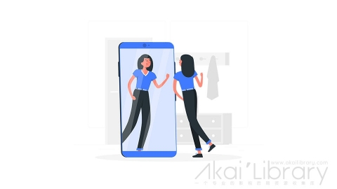 图片素材 自拍拍照美颜插画扁平场景