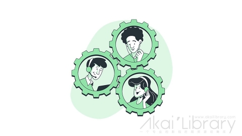 图片素材 团队合作协作办公线条扁平场景