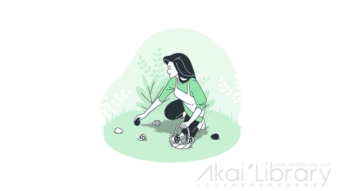 图片素材 复活节彩蛋寻找线条扁平场景