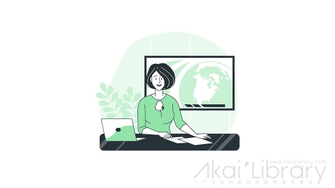 图片素材 新闻节目主持人线条扁平场景