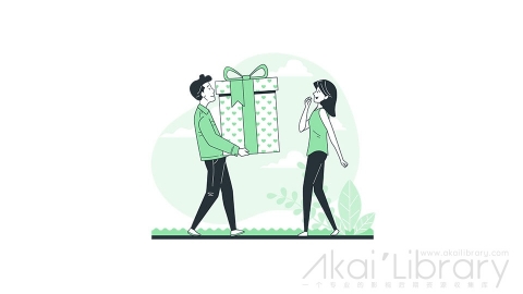 图片素材 礼物礼品礼盒生日线条扁平场景