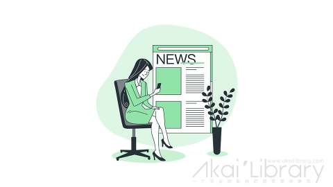 图片素材 新闻消息讯息报道传播线条扁平场景