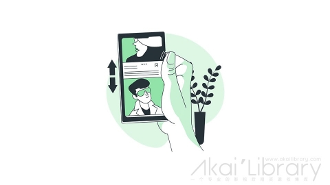 图片素材 社交软件交友聊天探探线条扁平场景