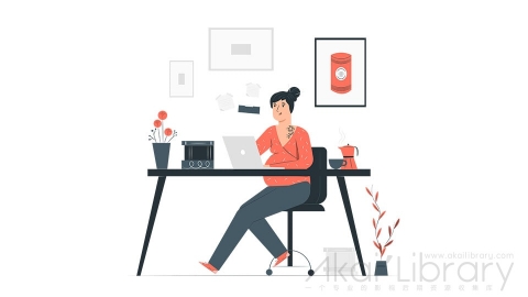 图片素材 职场女性商务人士插画扁平场景