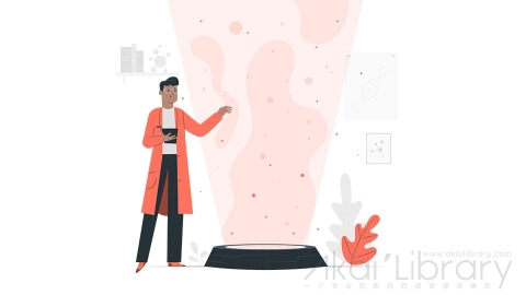 图片素材 科学家实验插画扁平场景