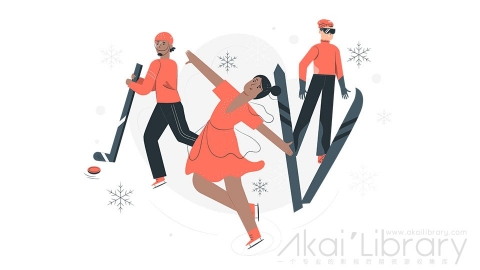 图片素材 冬奥会冬季项目滑雪插画扁平场景