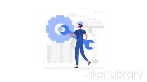 图片素材 维修保养维护建筑插画扁平场景