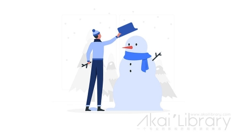 图片素材 雪人冬天插画扁平场景