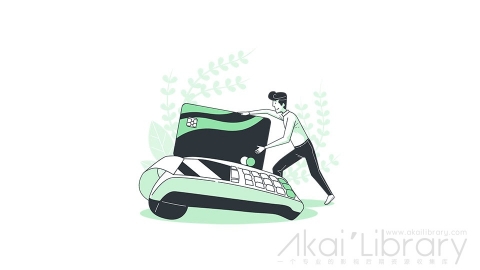 图片素材 信用卡消费刷卡插画扁平场景