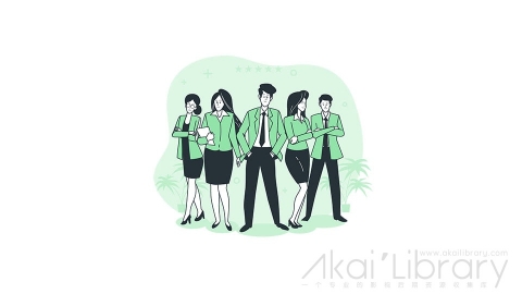 图片素材 专业商务人士精英插画扁平场景
