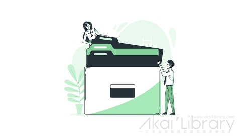 图片素材 文件文档资料插画扁平场景