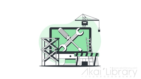 图片素材 维修保养维护建筑插画扁平场景