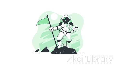 图片素材 宇航员航天员太空行走插画扁平场景