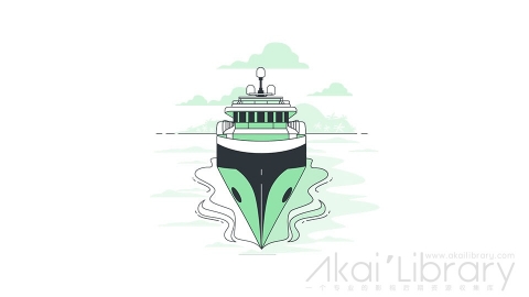 图片素材 游艇轮船船舶远洋出海插画扁平场景
