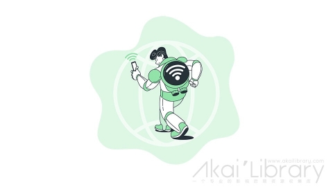 图片素材 网络wifi在线流量插画扁平场景