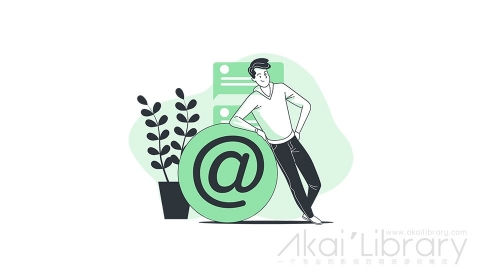 图片素材 艾特@提醒插画扁平场景