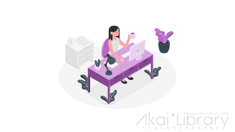 图片素材 办公室工作插画扁等距立体景