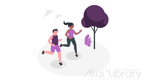 图片素材 跑步锻炼晨跑插画等距立体场景