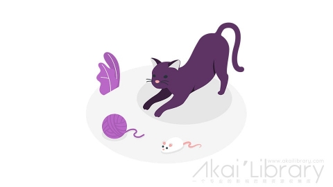 图片素材 猫玩毛线球插画等距立体场景
