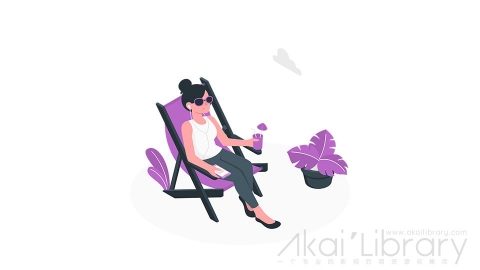 图片素材 晒太阳浴休假度假插画等距立体场景