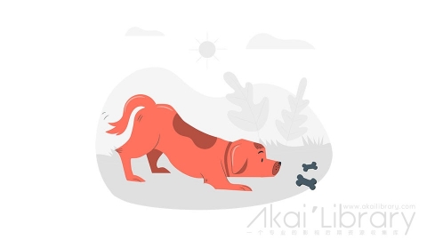 图片素材 观察的狗插画扁平场景