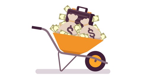 图片素材 扁平金钱金融财经场景-8