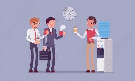 图片素材 扁平下午茶商务办公人物角色-64