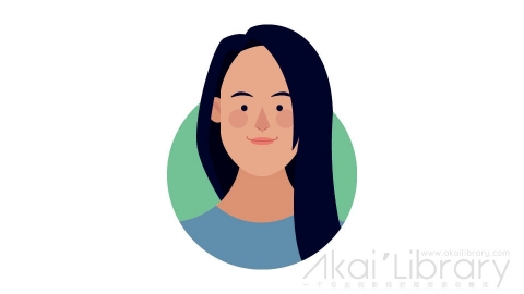 图片素材 扁平女生头像卡通-1