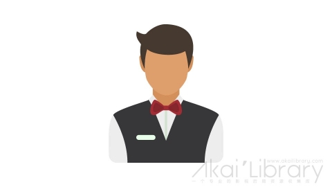 图片素材 扁平服务员职业头像-16