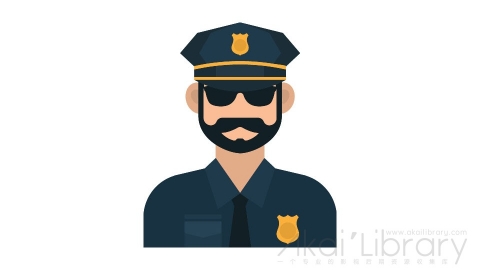 图片素材 扁平警察职业头像-8