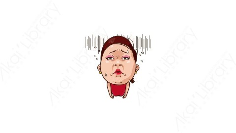 视频素材 可爱大妈家庭主妇动态表情包_02_15